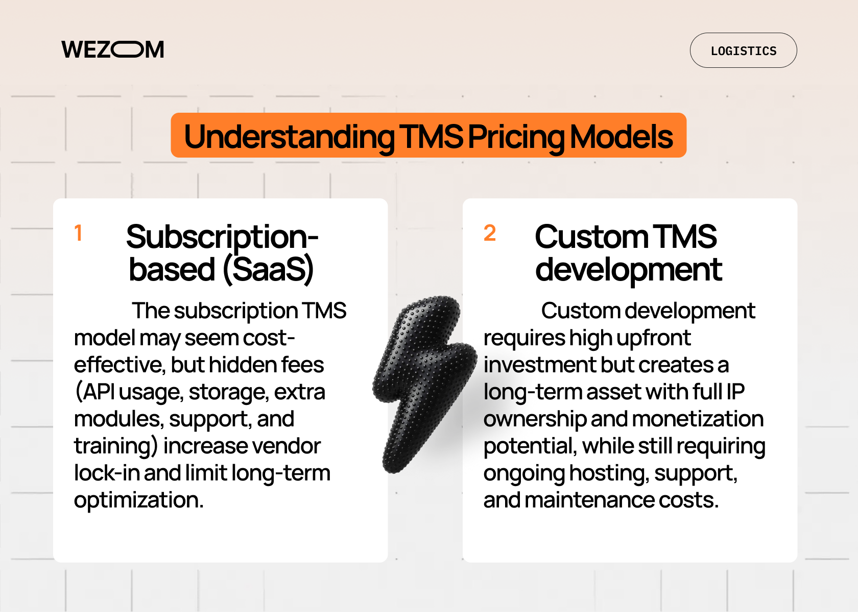 TMS pricing comparison: subscription SaaS vs custom TMS software and long-term transportation management system cost